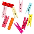 thumbnail image 2 of 100 pinzas pequeñas de madera de colores resistentes para ropa seca en tendedero, clips para bolsas, manualidades, fotos, hogar, escuela, manualidades decorativas, 2 of 5