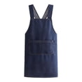 thumbnail image 1 of MKHSQHDG Today's Deals Denim Apron， Apron with Pockets，Apron with A Rope Tied At The Back ， Back Aprons for ，Suitable for The Kitchen Garden Denim Back Adult Aprons, 1 of 6