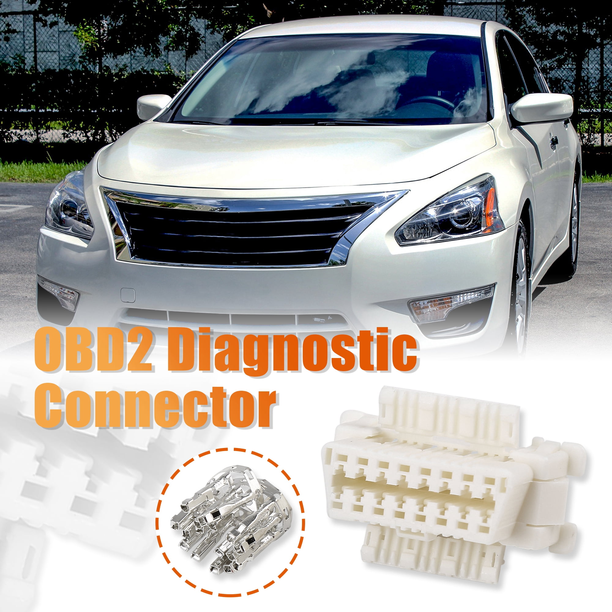 Unique Bargains OBD2 Diagnostic Connector Female Socket W/16 Terminal for Toyota for Kia