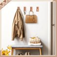 thumbnail image 3 of 8 Pack Boho Decorative Wood Adhesive Wall Hooks, Boho Wooden Hooks for Hanging Hat, Coat, Jacket - No Damage Wall Mount Towel Hangers Key Holder, Bathroom Kitchen Decor(Classic Color), 3 of 3