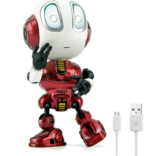 Betheaces boy robot, rechargeable interactive robot that repeats your voice, portable metal body and flashlight travel toys, robot gifts for boys and girls (fire red) Betheaces boy robot, rechargeable interactive robot that repeats your voice, portable metal body and flashlight travel toys, robot gifts for boys and girls (fire red)