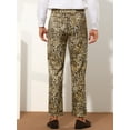 thumbnail image 3 of Unique Bargains Men's Animal Printed Dress Pants Regular Fit Pattern Trousers 34 Khaki, 3 of 6