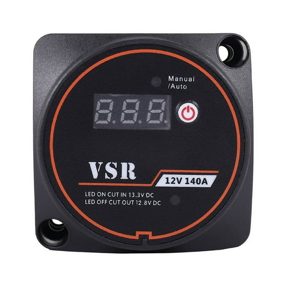 Voltage Sensitive Split Charge Relay Digital Display VSR 12V 140A for Car RV Yacht Smart Battery Isolator Charge