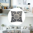 thumbnail image 5 of BANET Blue Floral Pillow Covers Set of 2 Blue Flower Ethnic Print Decorative Throw Pillows Bohemian Outdoor PillowCase Farmhouse Cushion Covers Couch Sofa Bed Decor 22x22in, 5 of 7