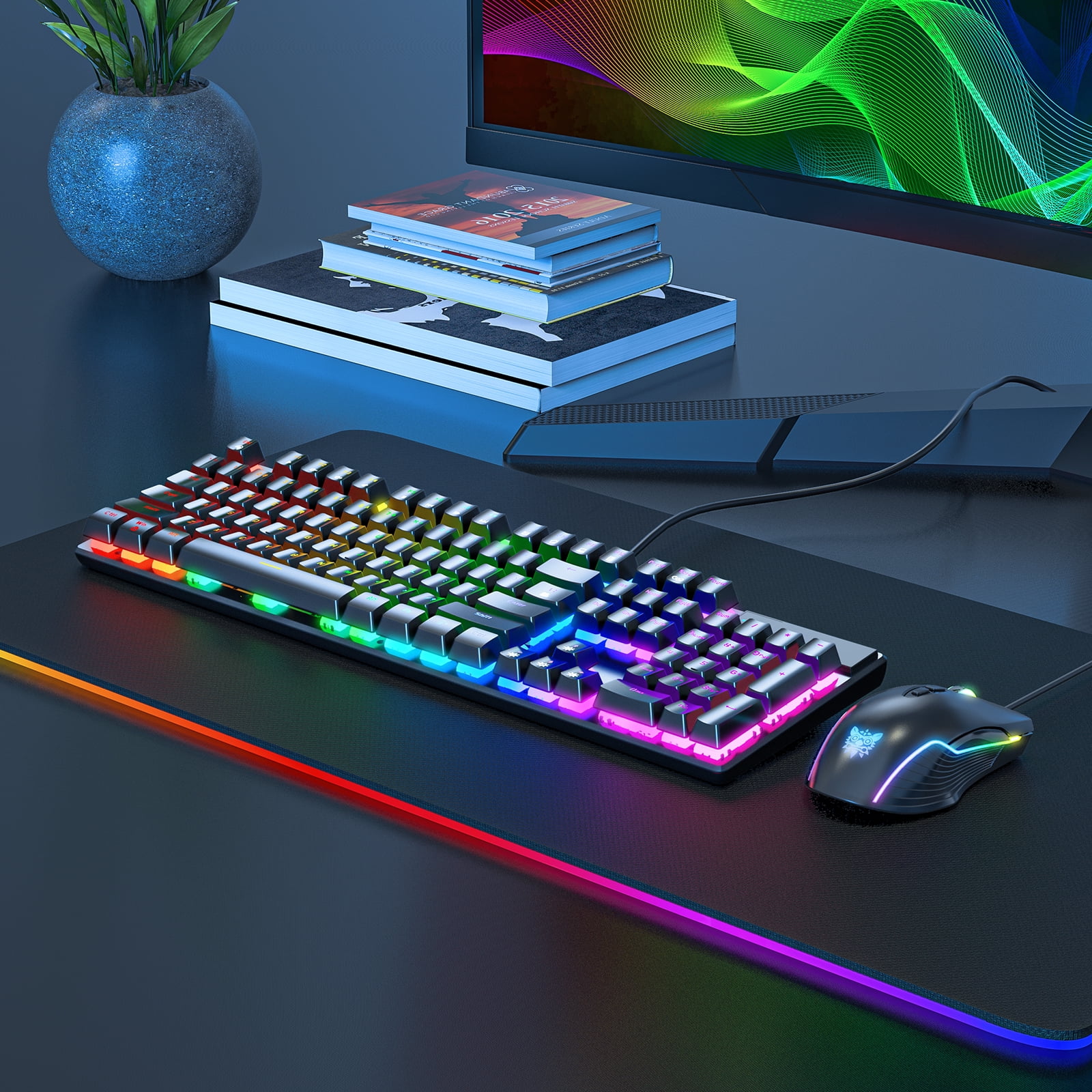 ONIKUMA G27 Wired 104-Keys Backlit Mechanical Gaming Keyboard – Onikuma  Gaming