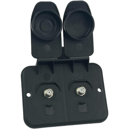 

Dual Coax Plate w/Living Hinge - Black