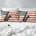 thumbnail image 4 of Saxophone Queen Bed Sheets Set,Vintage American Flag Sheet Set,Retro Classical Music Flat Fitted Sheet Musical Instrument Decor,Rustic Farmhouse Sheets For Adults Women Men, 4 of 6