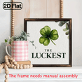 thumbnail image 6 of 2D Flat, 1pc Four-Leaf Clover Wood Sign - Retro Irish Luck Wall Plaque Suitable for St Patrick's Day Decor, Four-Leaf Clover Symbol of Luck, Wood Frame, Minimalist Wall Hanging for Living Room, Of, 6 of 9