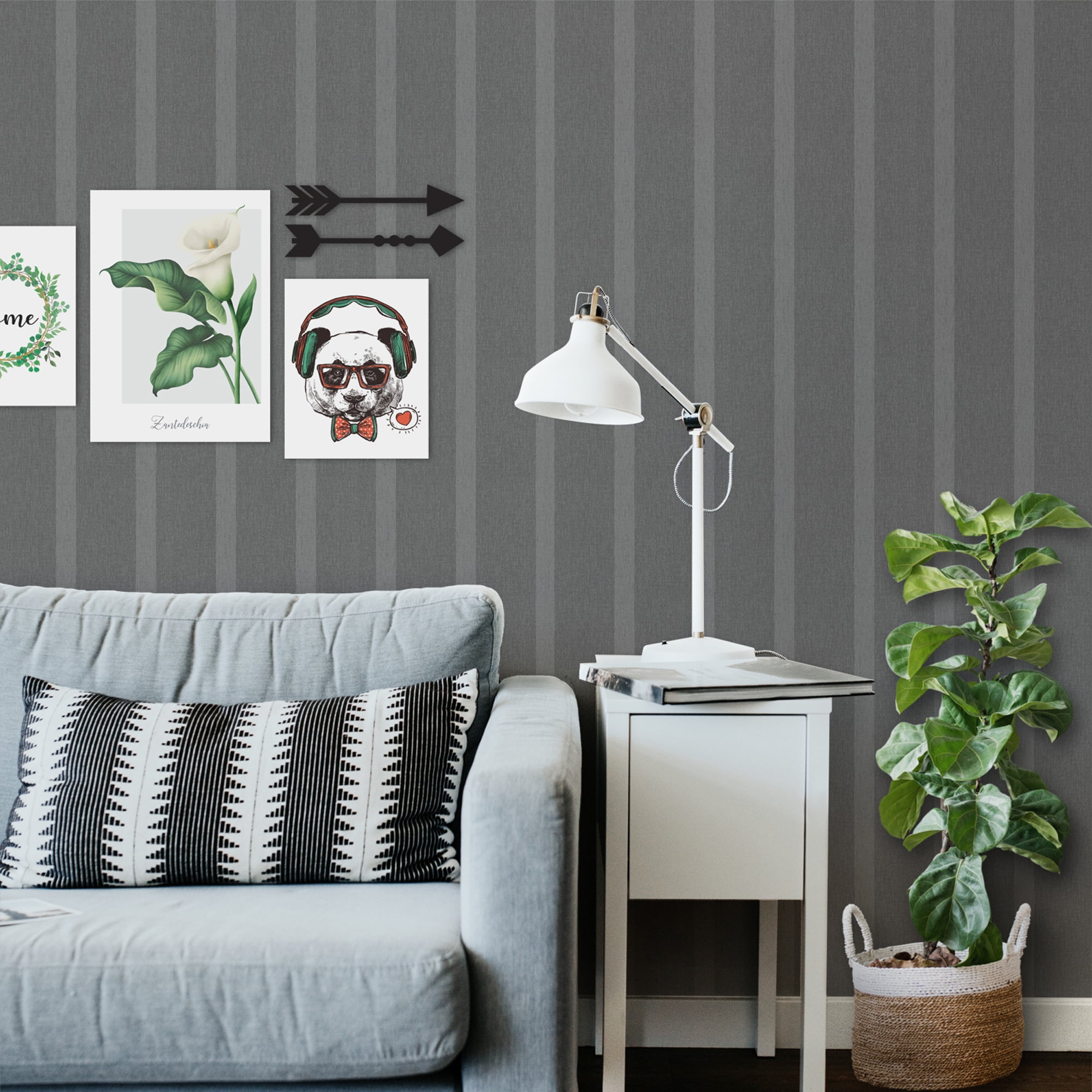 SussexHome NonWoven Removable Wallpaper SeaweedBeige Waterproof