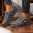 thumbnail image 2 of enyan Casual Women's Shoes Low-Top Slip Ons Women'sFashion Sneakers Casual Sneakers for Women Comfortable Flats Breathable Padded Insole Slip on Sneakers Women Low Slip on Shoes Grey,Size 9, 2 of 7