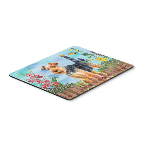 Welsh Terrier Spring Mouse Pad Hot Pad or Trivet