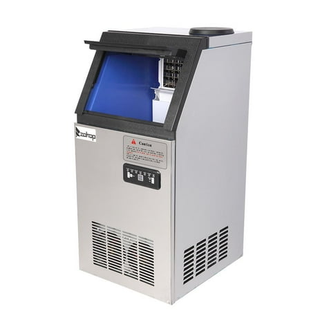 Ktaxon 110lbs/24h Stainless Steel Commercial Freestanding Ice Maker Machine, Gray