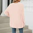 thumbnail image 2 of Women's Open Front Knit Cardigan - Long Sleeve Button Sweater, Lightweight Loose Cover-Up for Fall & Winter | Yubnlvae (Pink | XXL), 2 of 6