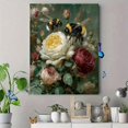 thumbnail image 4 of Bumblebee Rose Canvas Cottagecore Rustic Botanical Nature Wall Art, 4 of 8
