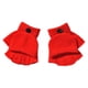 thumbnail image 1 of Guardurnaity 1 par de guantes sin dedos, accesorio de ropa sencillo y cómodo de Color sólido, guante de punto Convertible para niñas para guantes y mitones Rojo, 1 of 6
