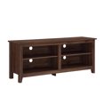thumbnail image 3 of Walker Edison Open Storage TV Stand for TVs up to 65", Brown, 3 of 8