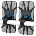 thumbnail image 1 of 2 Piezas Soporte para Teléfono de Bicicleta, Soporte Universal de Silicona para Manillar de Bicicleta con Rotación de 360° Compatible con Teléfonos Inteligentes de 4.0-6.5 Pulgadas para Bicicleta y Mo, 1 of 5