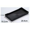 thumbnail image 2 of 1 Pcs New Kitchen Multi-Purpose Plastic Rectangle Serving Trays Large Plastic Tray Decorative Tray Bed Table Tray BLACK 21.7X15.5X2.3CM 1 PCS, 2 of 8