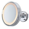 Jerdon 9.5-Inch Diameter Wall Mount Makeup Mirror, 3X Magnification, Chrome Finish - Plug In - Model HL7CF