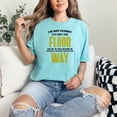 thumbnail image 2 of Humorous I'm Not Clumsy, The Floor Hates Me Quote, Chalky Mint Comfort Colors T-Shirt, Medium, 2 of 3