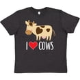 thumbnail image 3 of Inktastic I Love Cows Dairy Farmer Youth T-Shirt, 3 of 5