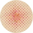 thumbnail image 1 of Ahgly Company Indoor Round Patterned NavajoWhite Gold Area Rugs, 4' Round, 1 of 1