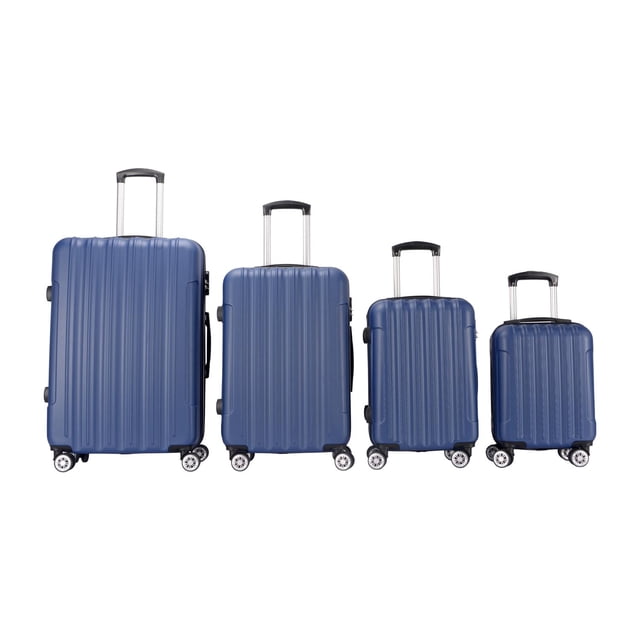 Set de 4 Maletas Check In ABS Amplias y Ligeras Azul Unitalla