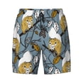 thumbnail image 4 of Lsque Mens Swim Trunks Squirrel And Leaves Pattern - Bathing Suit Compression Liner - Beach Swim Shorts Swimwear - (S-3XL) - Stretch Quick Dry -X-Large, 4 of 9