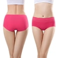 thumbnail image 5 of 3 Pack Teen Girl's Cotton Period Panties Breathable Briefs Women's High Absorbency Period Underwear Heavy Flow Leakproof Panties Postpartum Menstrual Protective Briefs, 5 of 6