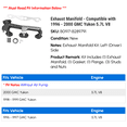 thumbnail image 2 of Exhaust Manifold - Compatible with 1996 - 2000 GMC Yukon 5.7L V8 1997 1998 1999, 2 of 2
