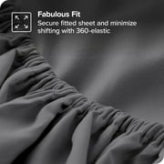 Bare Home 2-Pack Fitted Sheets - Premium 1800 Collection - Ultra-soft - Deep Pocket - Queen, Gray