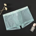 thumbnail image 3 of YOTMKGDO Sheer Top Mens Ice Silk Transparent Triangle Pants Thin Low Waist Mesh Breathable Underwear Trendy Pants Head, Sizes M-3XL, 3 of 7