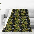 thumbnail image 1 of Fotbe Corn And Dragonflies Manta de Franela Acolchonada con Estampado, Súper Suave y Esponjosa, Extra Grande para Sofá, Cama, Uso Todo el Año-80"x60", 1 of 7