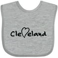thumbnail image 3 of Inktastic Cleveland Heart Handwriting Black Boys or Girls Baby Bib, 3 of 4