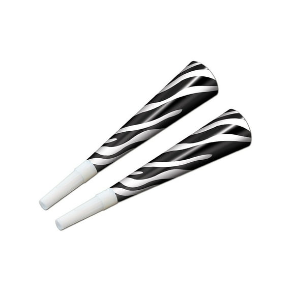 Beistle 9" Zebra Print Horns 100/Pack 88282-100
