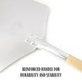 thumbnail image 3 of Chicago Brick Oven Pizza Peel 12" x 14", Pizza Paddle, 35.5" Long Aluminum Metal Pizza Peel with Detachable 21" long Wooden Handle, Pizza Turning Steel Spatula, Pizza Shovel, 3 of 3