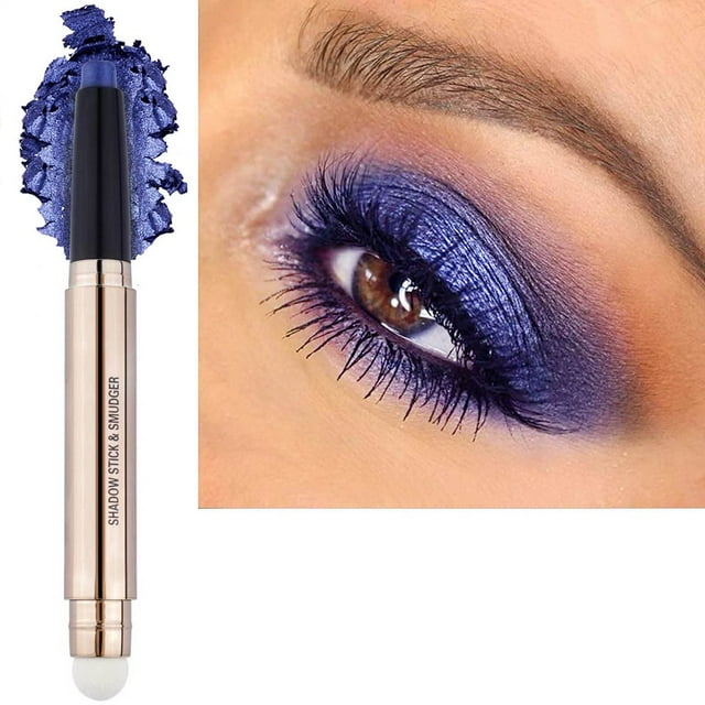 May Foltren Sombra De Ojos Azul En Crema, Brillo Suave, Brillo, Lápiz De Sombra De Ojos Único, Hipoalergénico, Impermeable, De Larga Duración, Sombra De Ojos De Halloween, Resaltador, Lápiz Delineador
