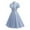 Blue, variant on Teyfeniy Women Button Down Dresses with Collar A Line Pleated Dress Short Sleeve Flowy Midi Dress Solid Color Casual Summer Fashion Outfit Holiday Vacation Going Out Dresses