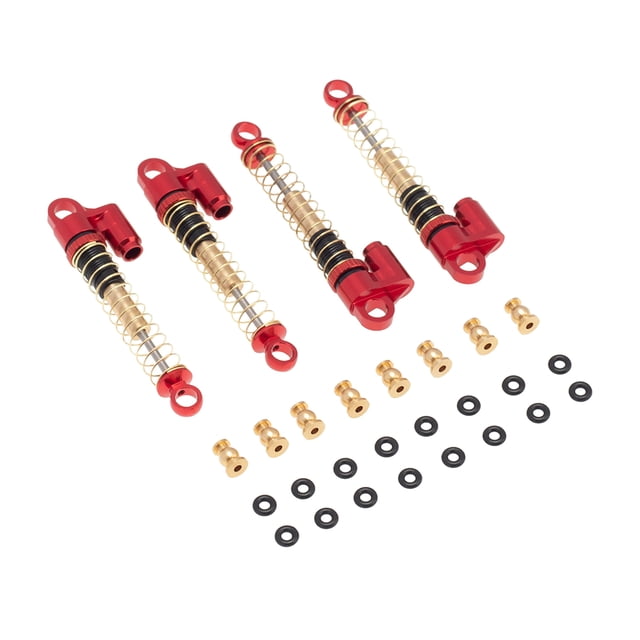 sweethay Amortiguador multicolor integrado primavera exquisito aceite amortiguador 1/24 escala alargar amortiguadores precarga RC Buffer rojo Kits de construcción modelo Rojo