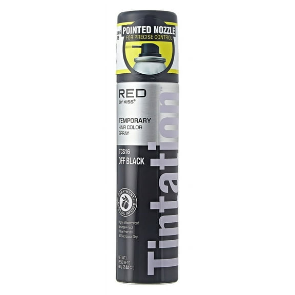 Kiss Tintation Temporary Color Spray Off Black 2.82 Ounce (Pack of 3)