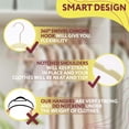 thumbnail image 4 of Beige Thin Velvet Hangers - Pack of 10 Non-Slip Clothes Hangers With 360 Rotating Chrome Hook, Notched Shoulders - Sturdy and Portable Coat Hangers, 4 of 7