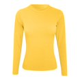 thumbnail image 4 of T-shirt à Manches Longues Extensible Col Rond Côtelé pour Femmes, Polyester, avec Design Plissé devant, 4 of 4