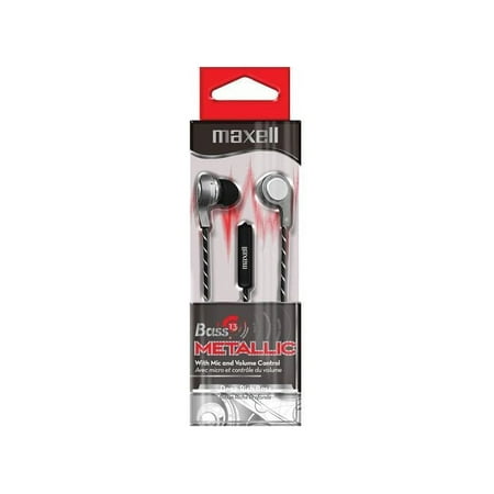 UPC: 0025215442803 | MAXELL 199600 BASS 13 METALLIC EARBUD SILVER