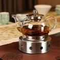 thumbnail image 4 of COMPUKAS Hollow Tea Pot Warmer Stainless Steel for Office Use 1Pack, 4 of 8