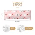 thumbnail image 3 of Fuzoiu Rabbit And Cherry Print Body Pillowcase 20x54 in,Long Pillow Case, Microfiber Body Pillow Cover, Soft and Breathable Pillowcase, 3 of 7