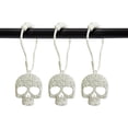 thumbnail image 1 of GFDYREE Set of 12 Sugar Skull Shower Curtain Hooks Decorative Home Bathroom Stainless Steel Rustproof Skeletons Shower Curtain Rings Decor Accessories (White), 1 of 6