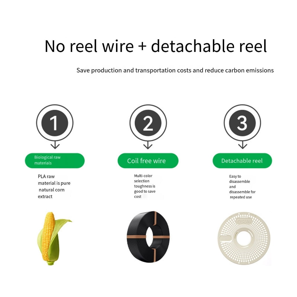 High Strength ABS Filament Spool, Removable Design Easy To Assemble For Space Saving, Ideal For 3D Printer Refills