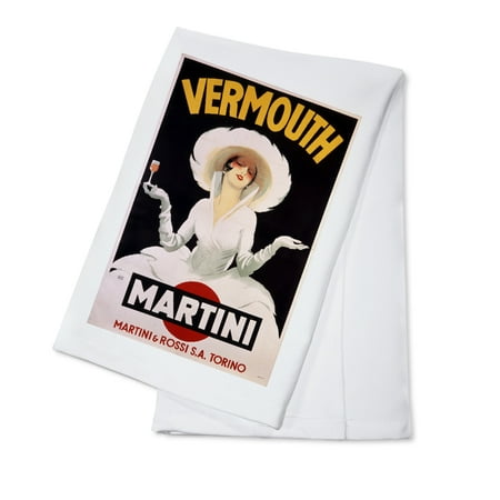 Vermouth - Martini Vintage Poster (artist: Dudovich) Austria c. 1920 (100% Cotton Kitchen