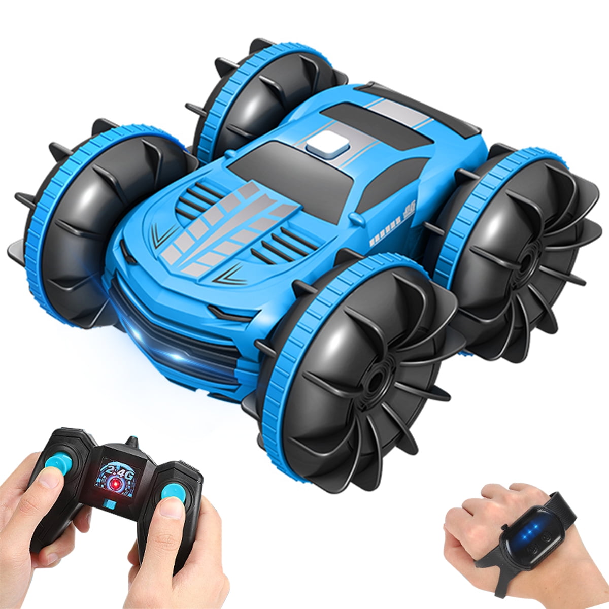 Remote Control Car Boat Truck 2.4G 4WD Amphibious Toy Car 360°Offroad