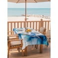 thumbnail image 2 of Outdoor Tablecloth with Umbrella Hole for Patio/Picnic/Party/Camping, Blue Marble Stone Waterproof Table Cloth Rectangle Table Cover Washable, Ink Splash Country Marble Abstract (60"x 120"), 2 of 8